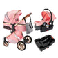 3-in-1 Luxury Baby Stroller Car Seat Carrier with a base