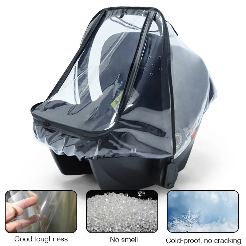 Baby Safety Seat Rain Cover - Clear EVA