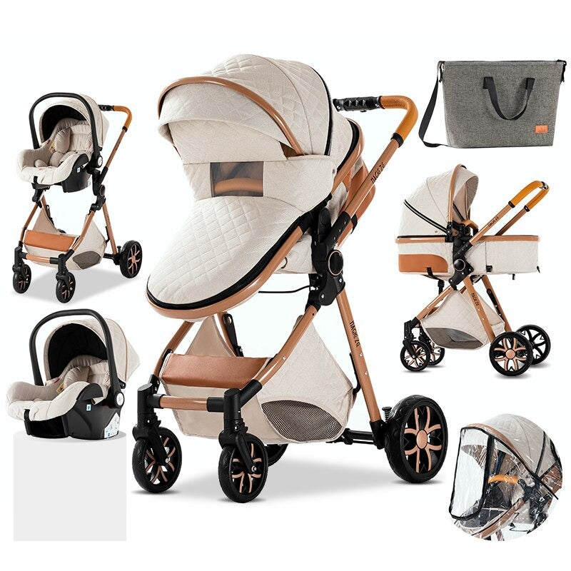 5-in-1 Luxury Baby Stroller With Car Seat Carrier